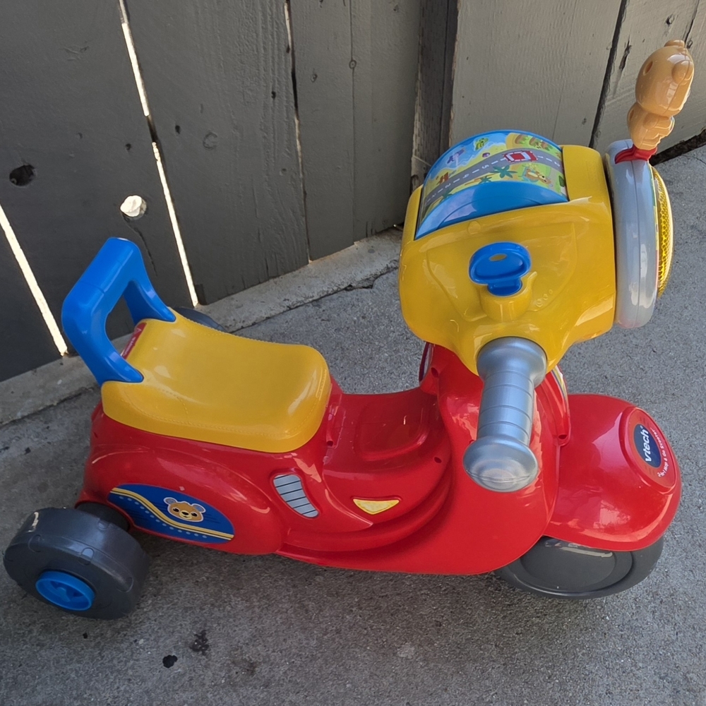 Toddler Ride-On Scooter Toy - Red & Yellow